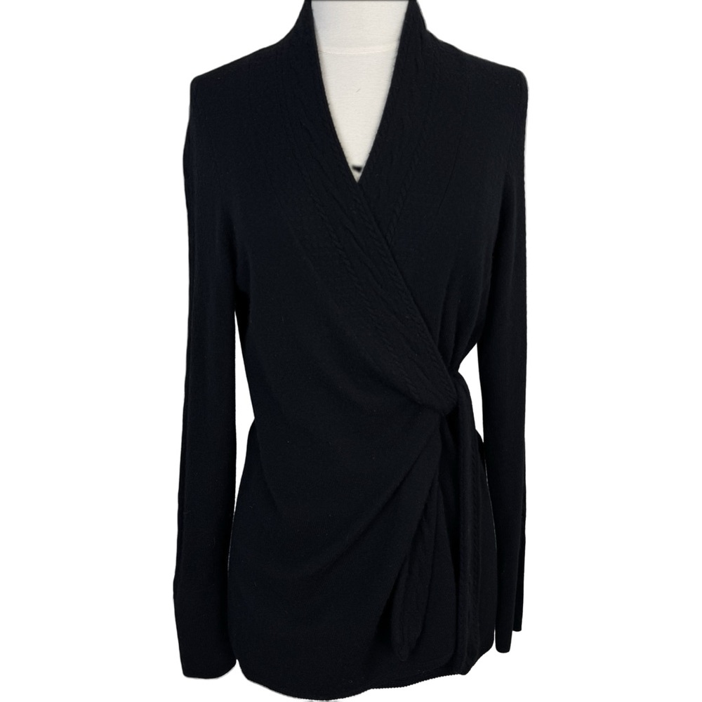 Lilly Pulitzer Black Wrap-Style Cardigan